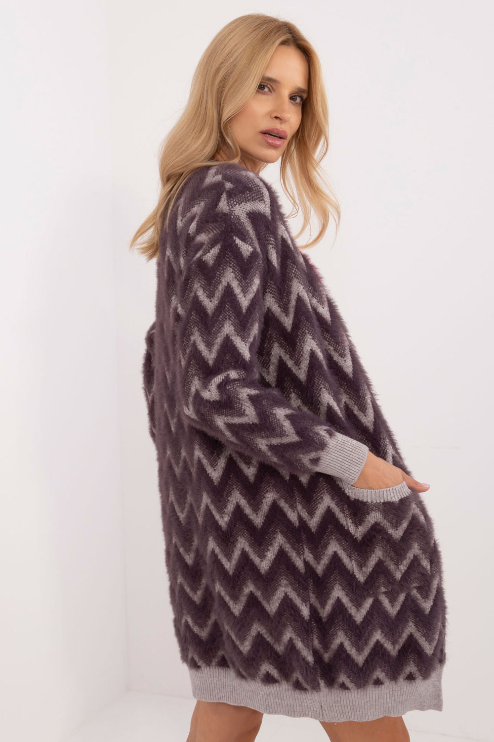 Cardigan femme AT — violet