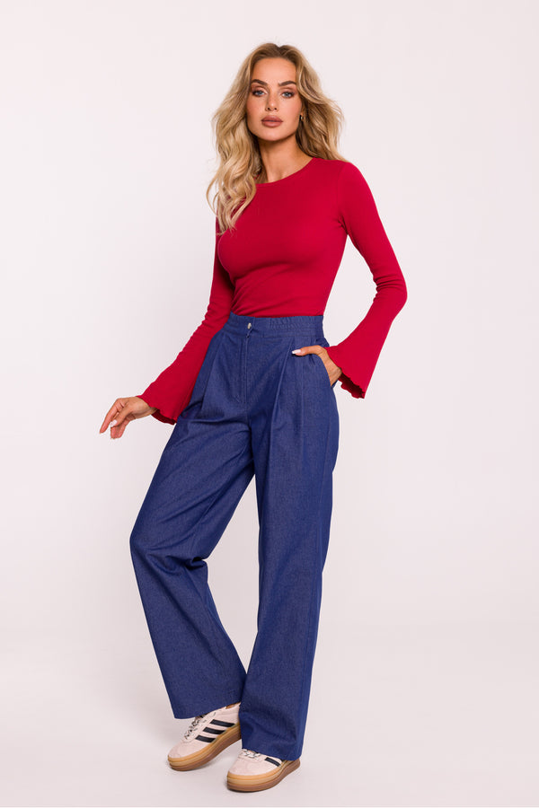 Chaussures à talons femme Moe Pantalon Long Pantalon — bleu