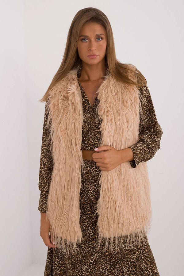 Gilet femme AT — brun