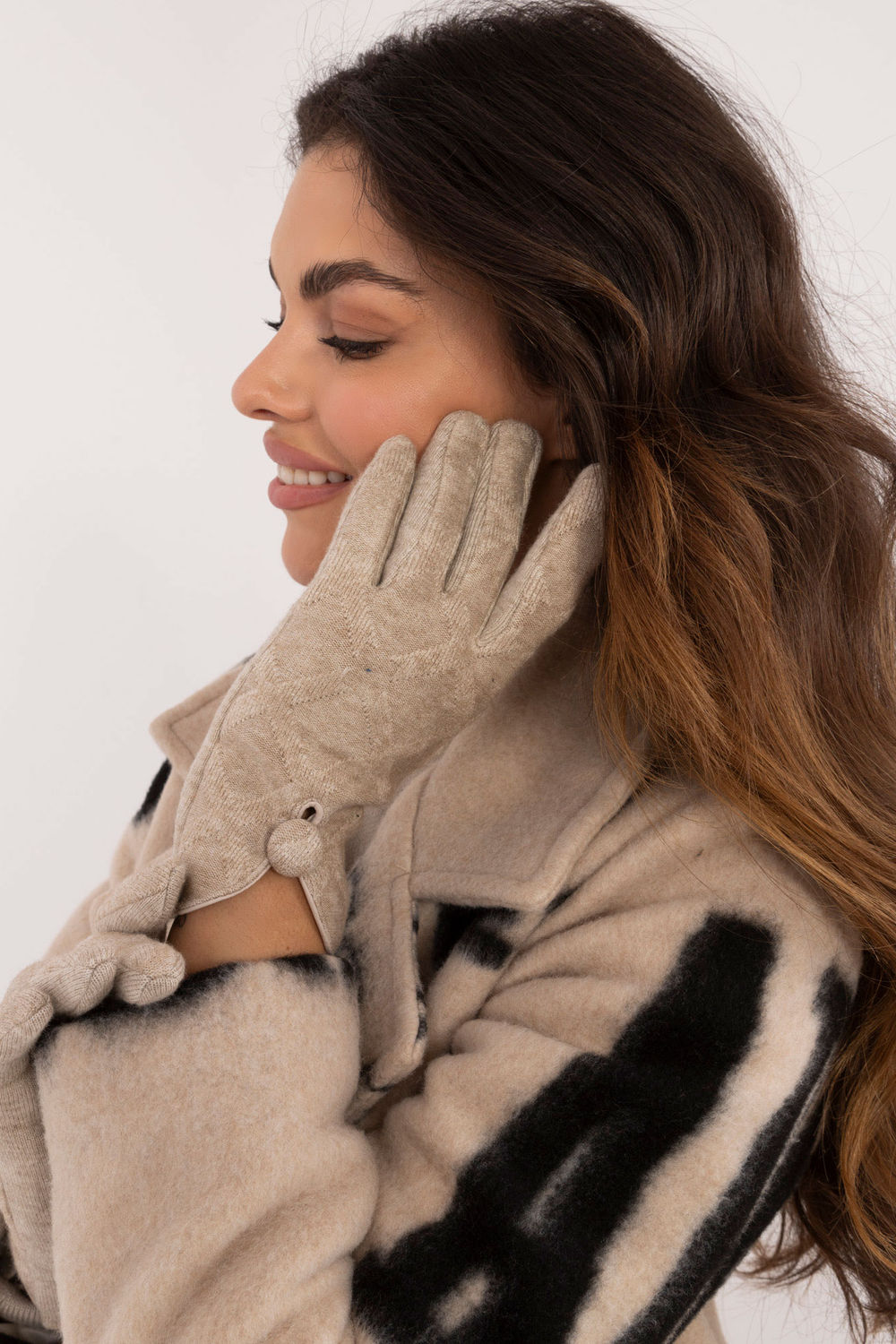 Gants femme AT — beige