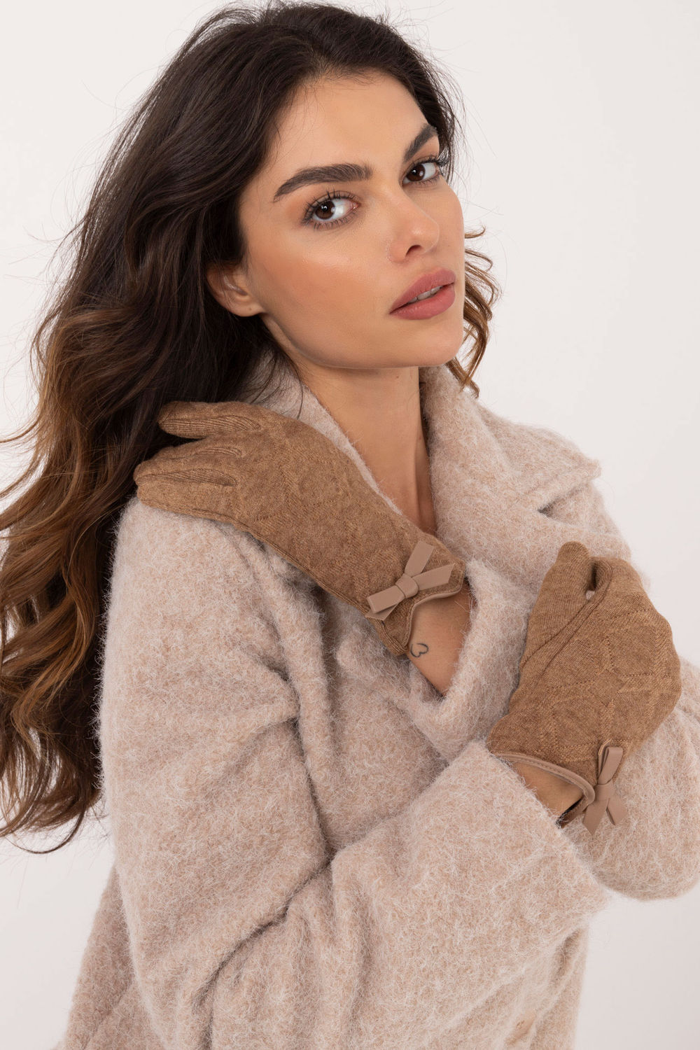 Gants femme AT — brun