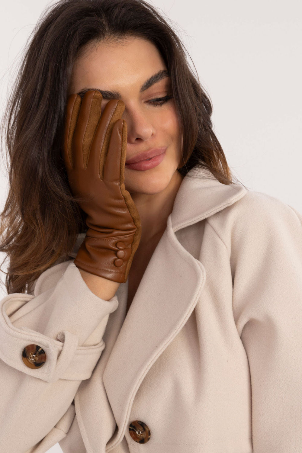 Gants femme AT — brun