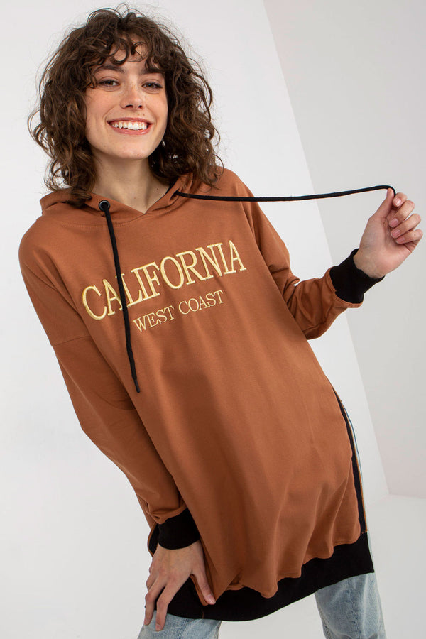 T-shirt femme Factory Price Sweatshirt Sweatshirt — brun