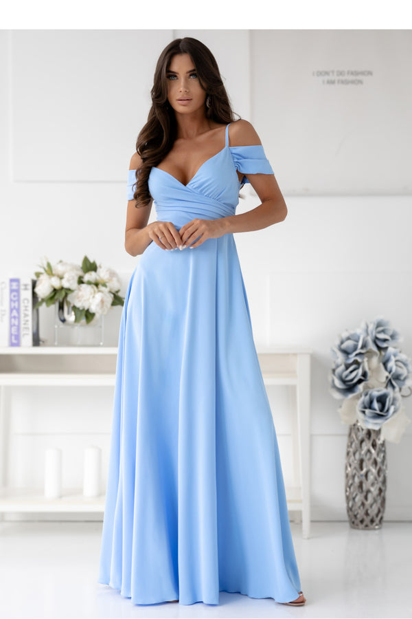 Robe femme With You Longue Longue — bleu
