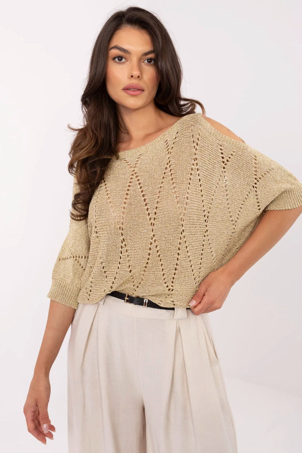 Pull femme Italy Moda Chandail Chandail — jaune
