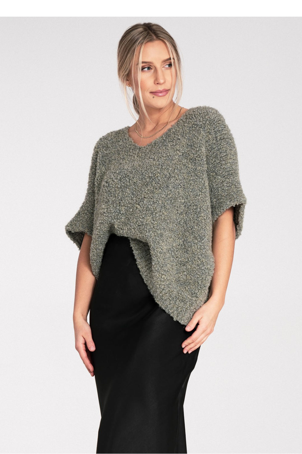 Pull femme Figl À Manches Courtes — vert