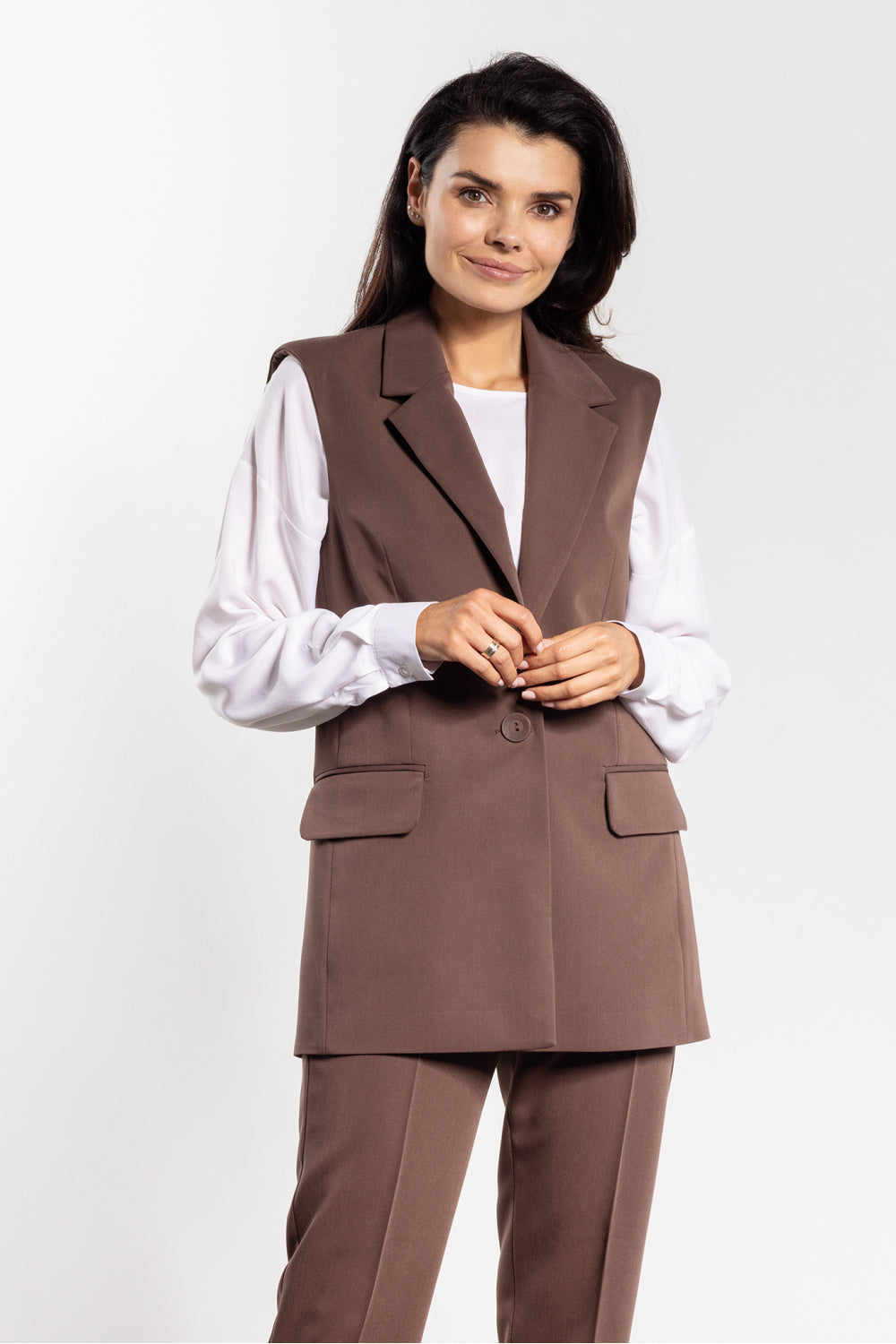 Gilet femme awama — brun