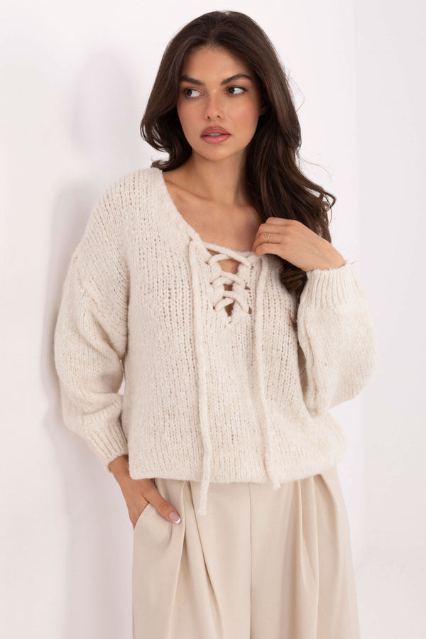 Pull femme Italy Moda Chandail Chandail — beige