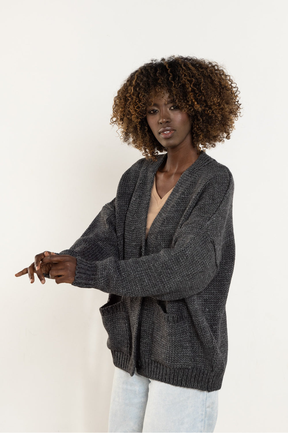 Cardigan femme awama — gris