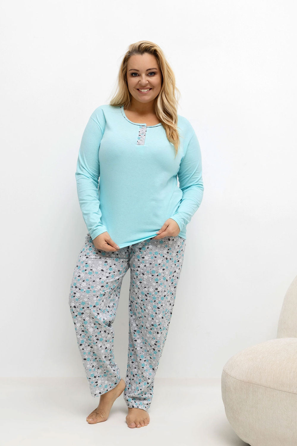 Pyjama femme Forever Pink Taille Plus Taille — vert
