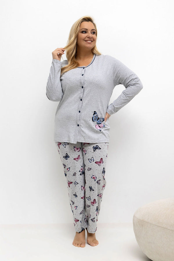 Pyjama femme Forever Pink Taille Plus Taille — gris