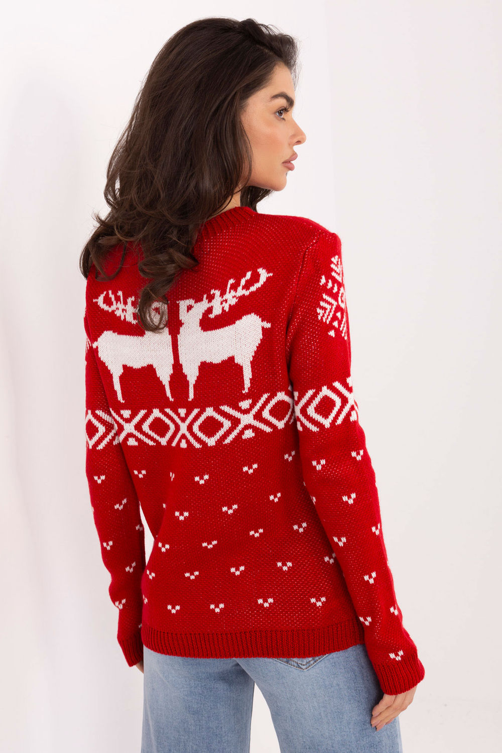 Pull femme Italy Moda Chandail Chandail — rouge