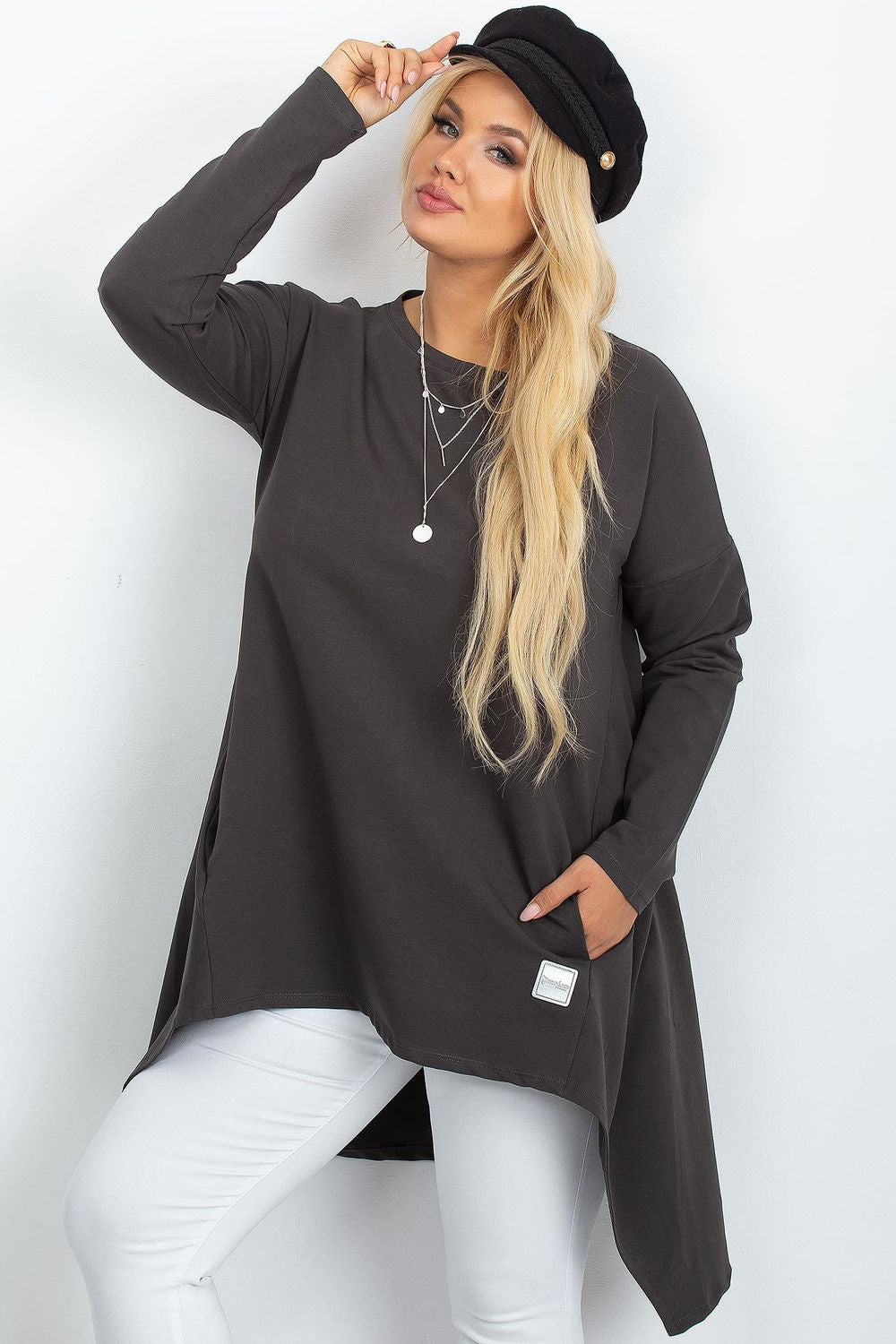 Tunique grande taille femme Relevance — gris