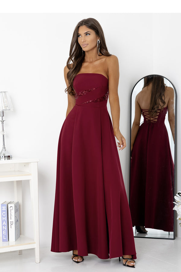 Robe femme With You Longue Longue — rouge