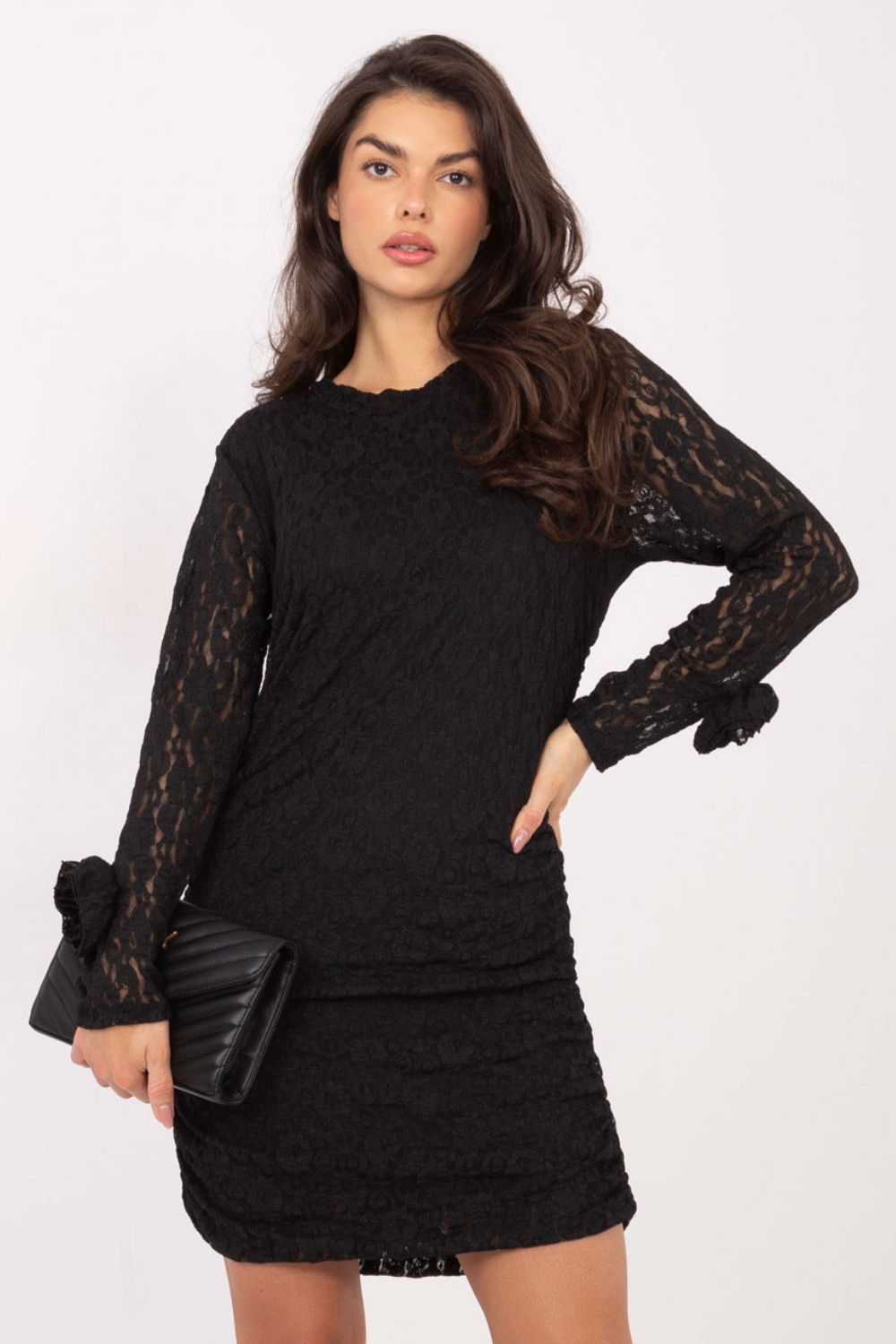 Robe femme Italy Moda Courte Courte — noir