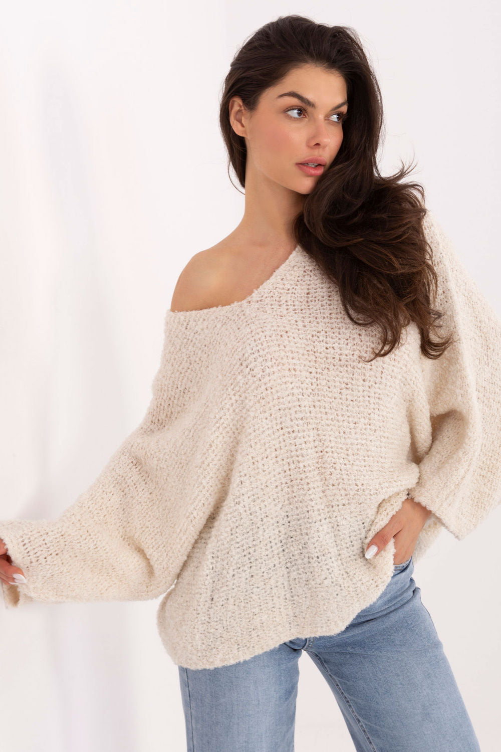 Pull femme Factory Price Chandail Chandail — beige