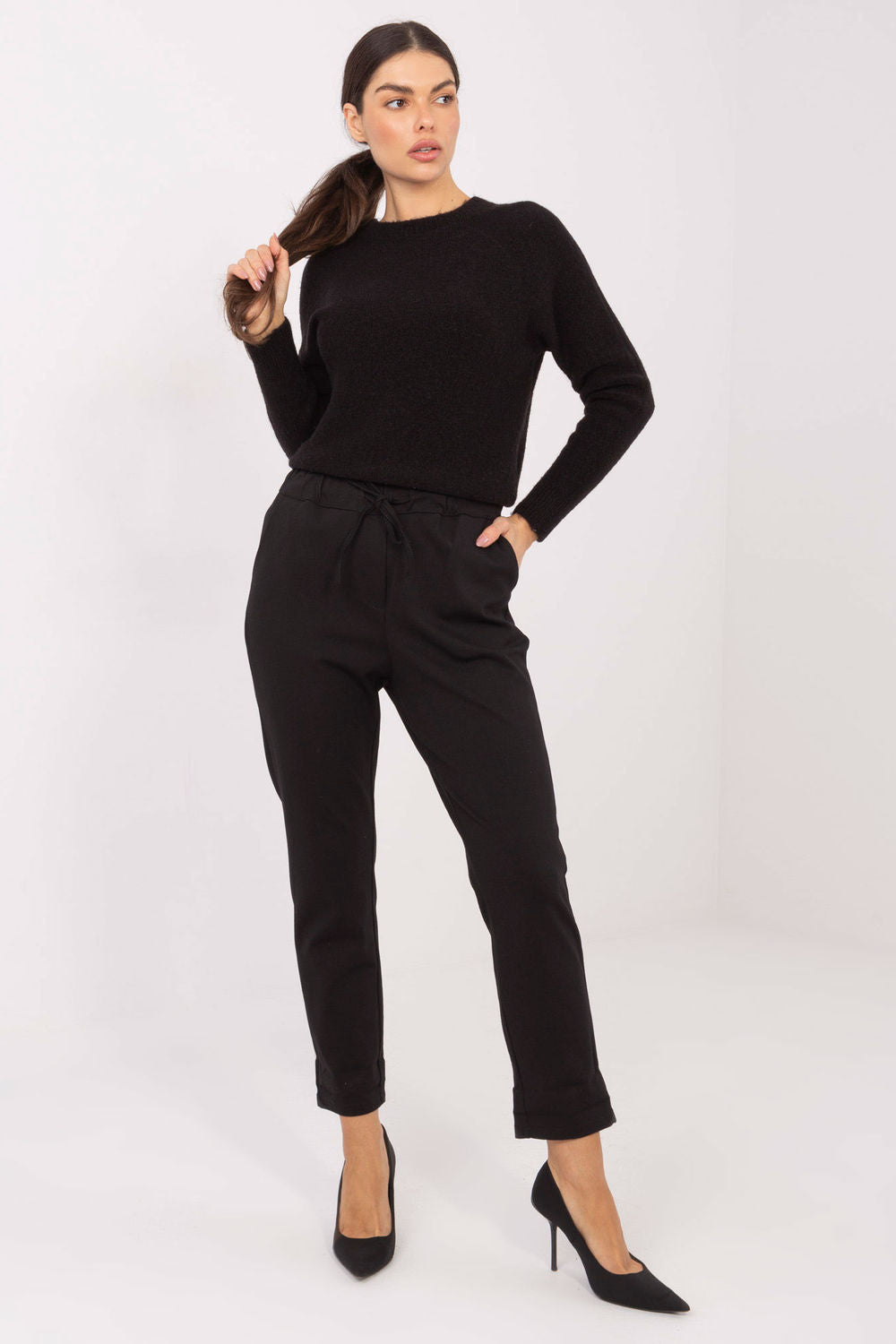 Chaussures à talons femme Factory Price Pantalon Pantalon — noir