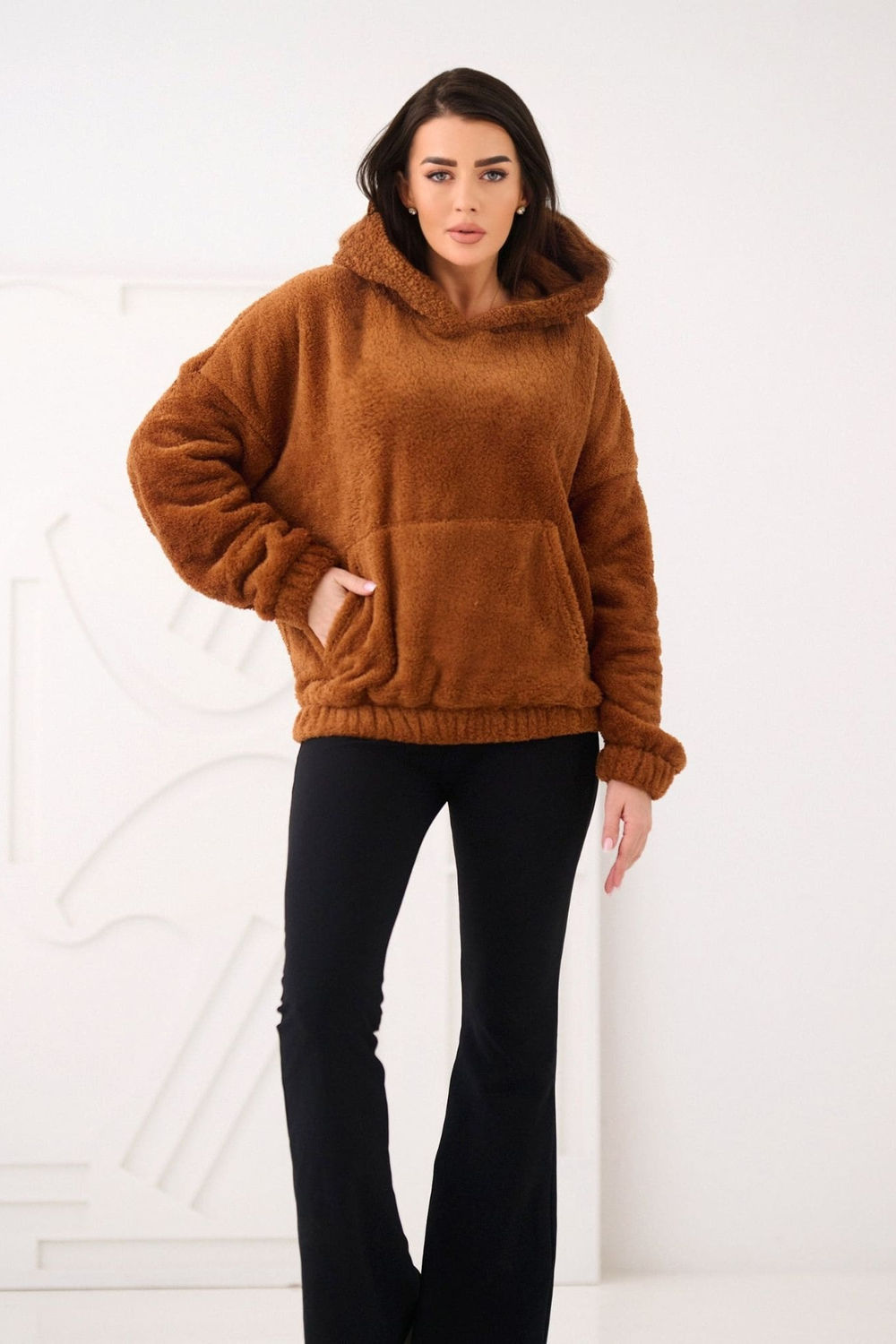 T-shirt femme Factory Price Sweatshirt Sweatshirt — brun