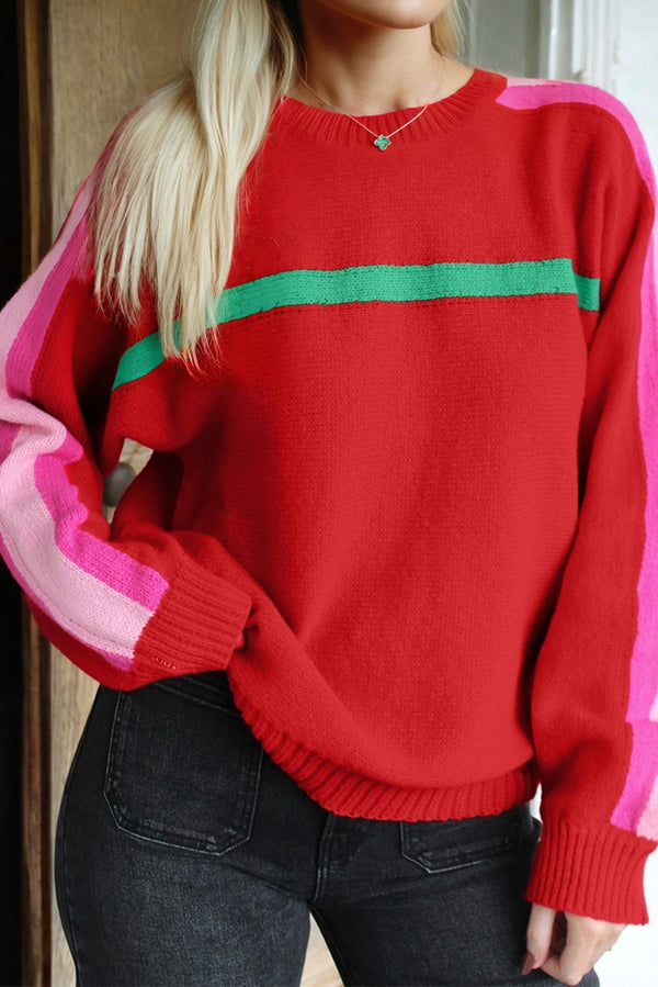 Pull femme Noël — rouge feu