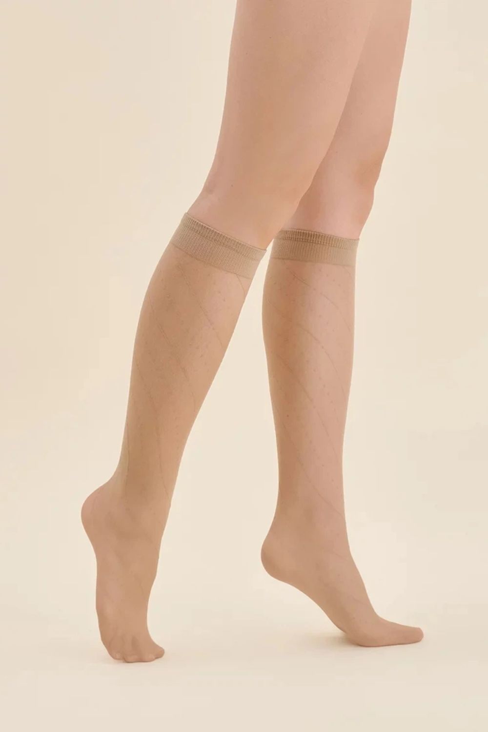 Chaussettes longues femme Gabriella — beige