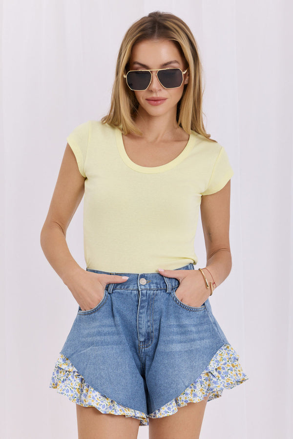 Blouse femme Rue Paris T Shirt T — jaune
