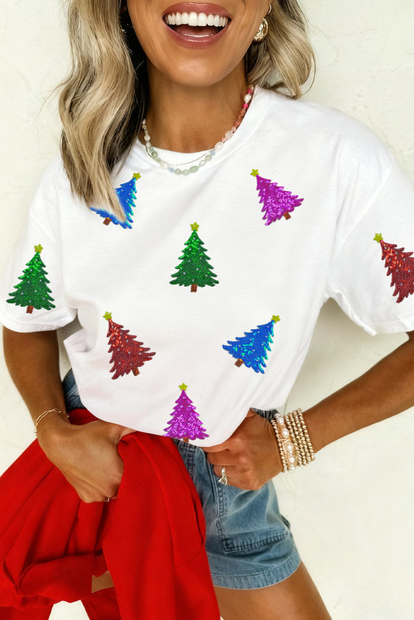 T-shirt femme Noël — blanc