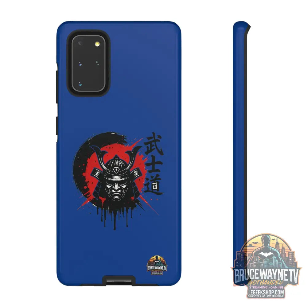 📱 samurai phone case Bleue foncé – coque renforcée Pixel & Galaxy 📱 - Samsung Galaxy S20+ / Glossy - Phone Case