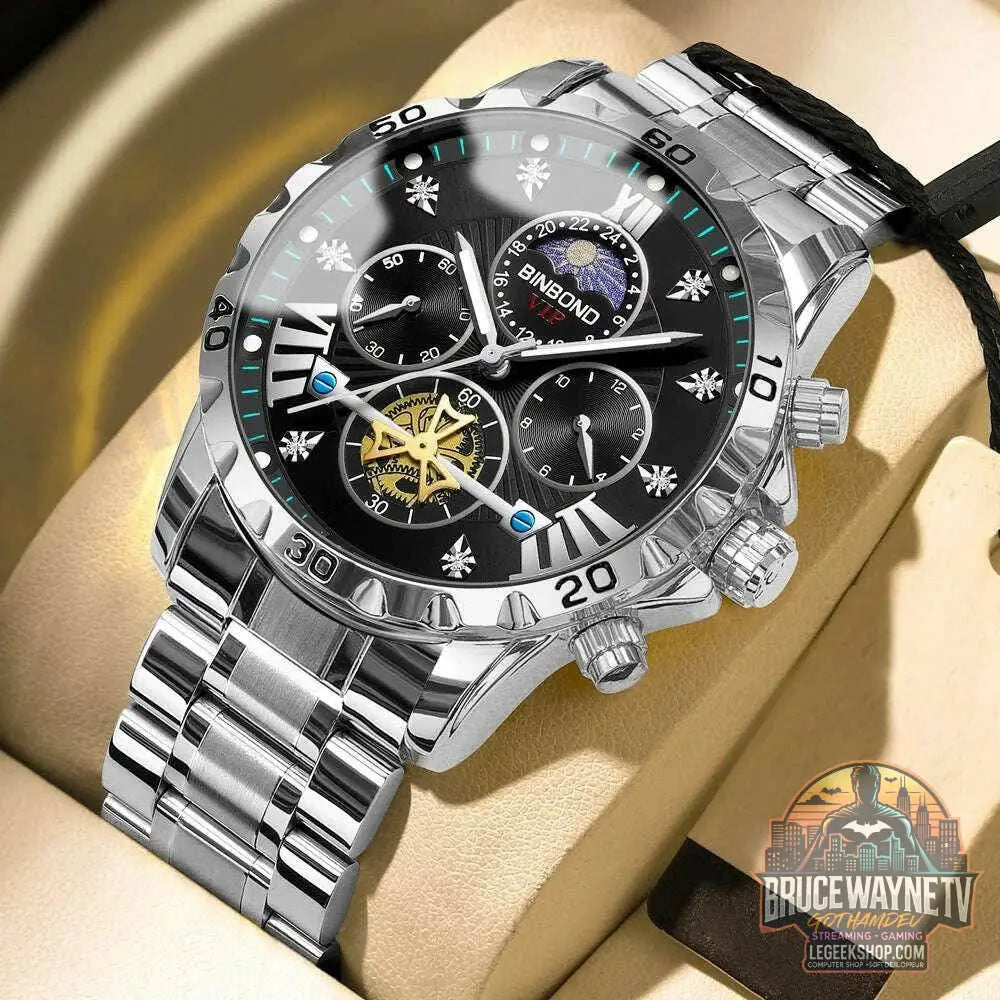 ⌚ Montre Homme BINBOND Quartz Chronographe Lune – Style Jeune & Élégant - Legeekshop