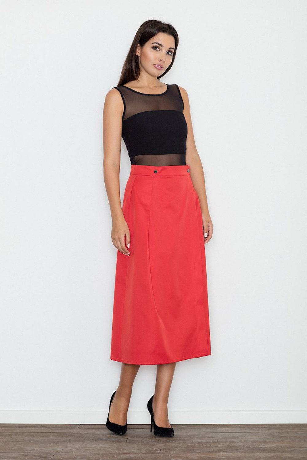 Jupe femme Figl Longue Longue — rouge