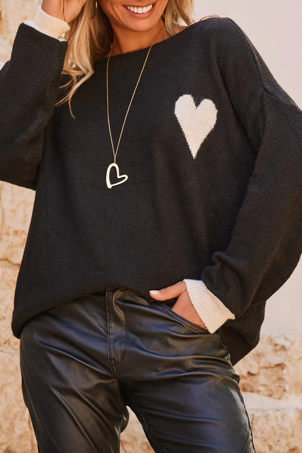 Pull femme — noir