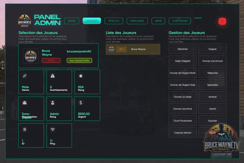 🛠 GothamDev - No Pixel 4.0 Inspired Admin Panel – QB & ESX Roleplay 🎮 - Legeekshop