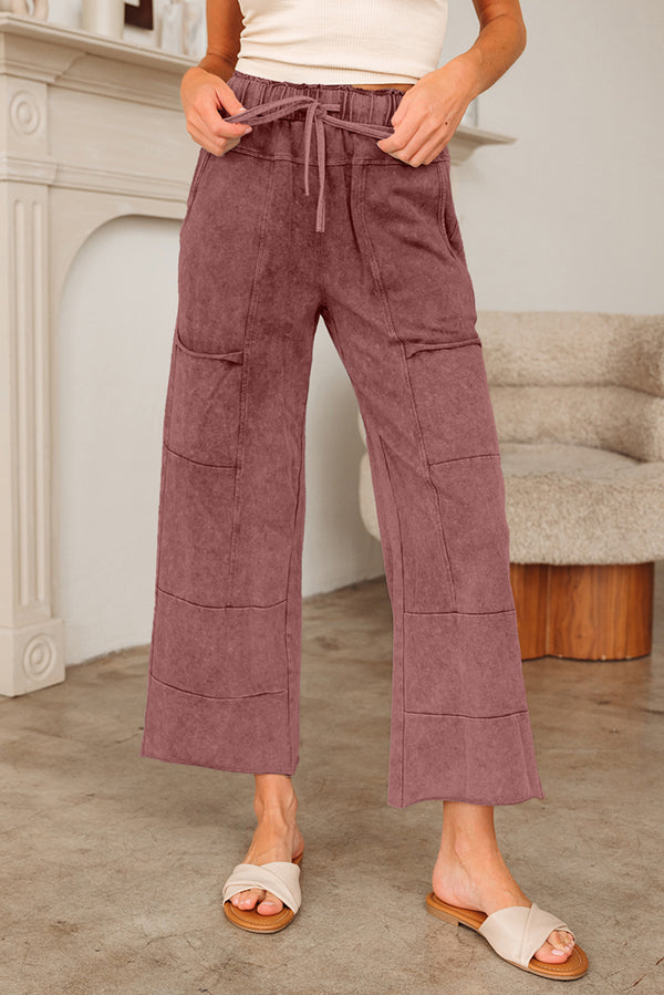 Pantalon femme poches, taille haute