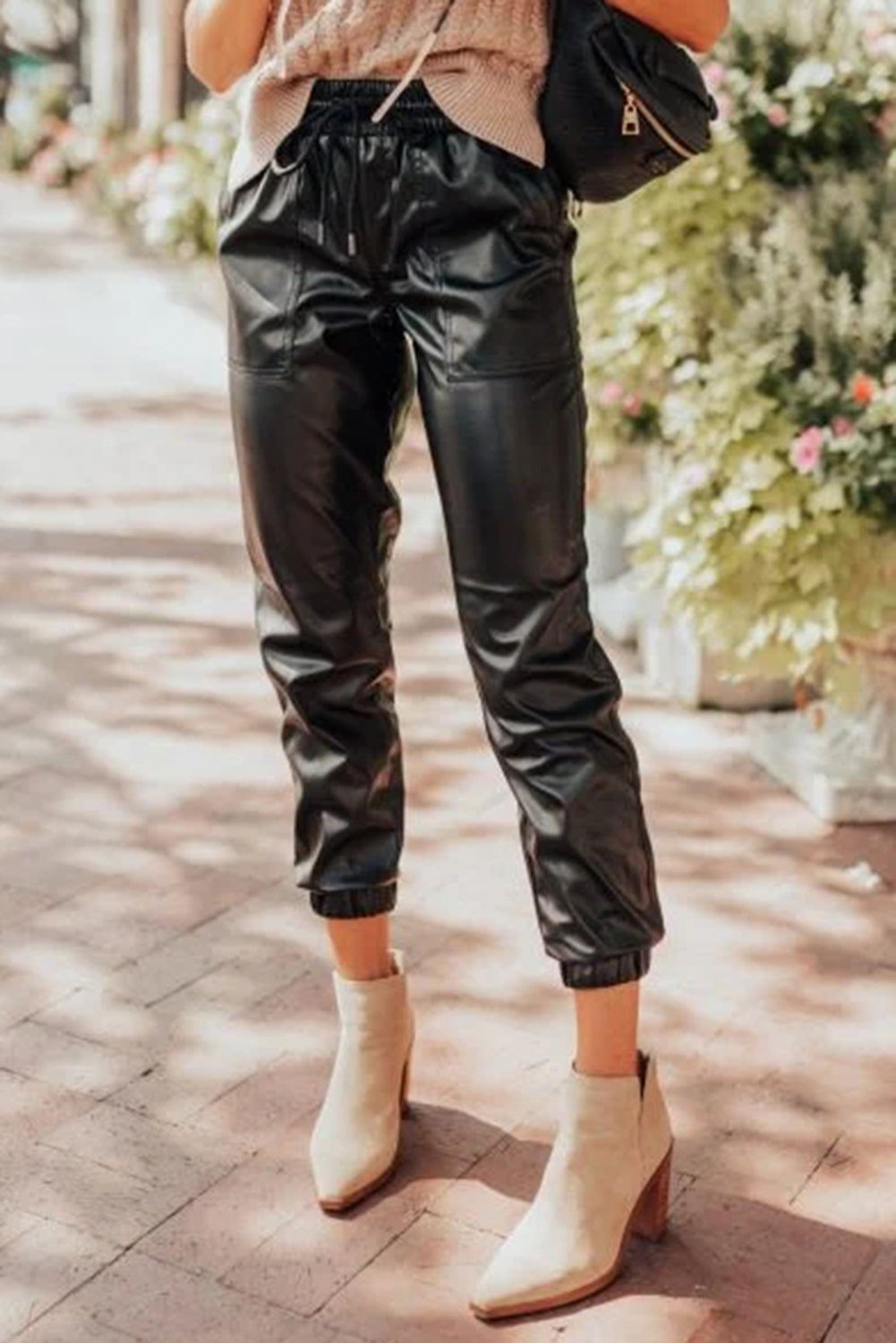 Pièce mode femme smocké, à cordon — noir