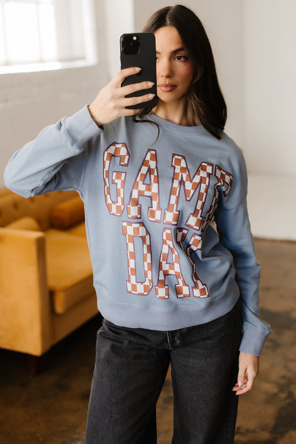 Sweat femme graphique, à carreaux