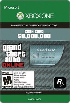 Grand Theft Auto Online: Megalodon Shark Cash Card 8000000 (Xbox One) - Xbox Live Key - GLOBAL