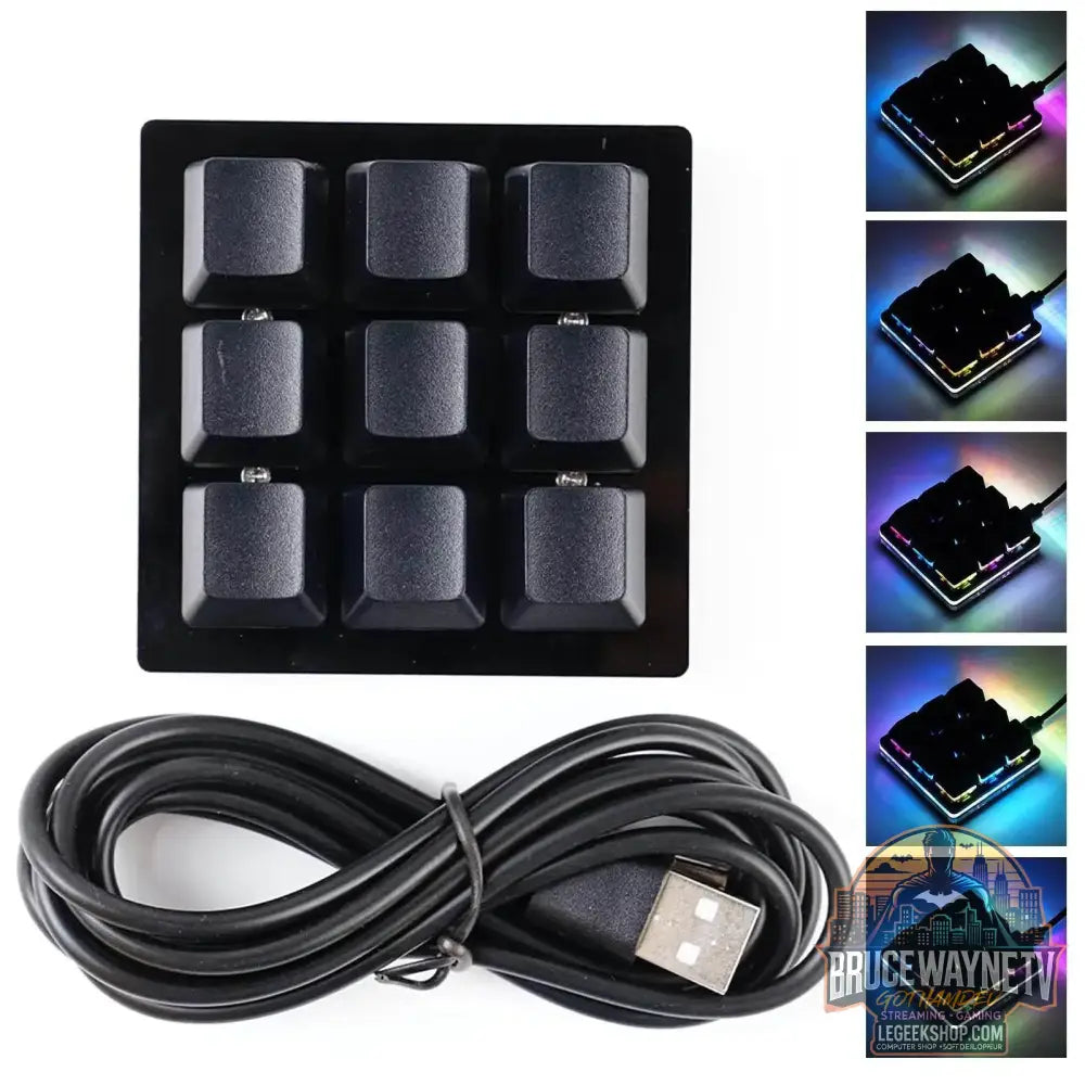 🎮 Mini Clavier Mécanique Programmable SayoDevice – USB | 2 à 24 Touches Macro - 9 Keys Black / China - clavier