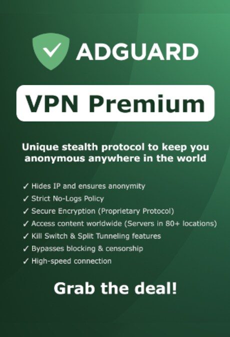 AdGuard VPN (10 Devices , 2 Years) - AdGuard Key - GLOBAL