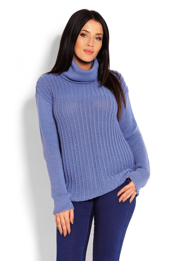 Pull femme PeeKaBoo Col Roulé Col — bleu
