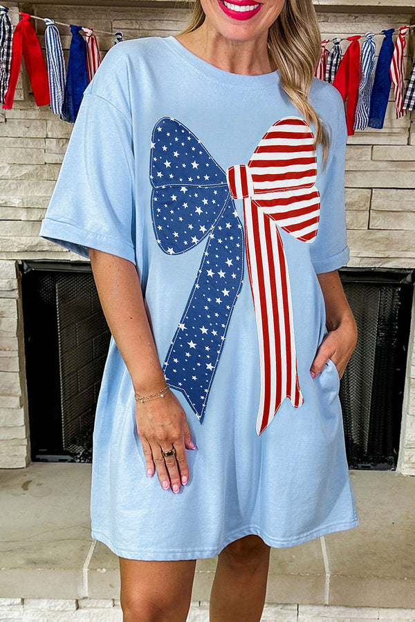 Robe courte femme — bleu ciel