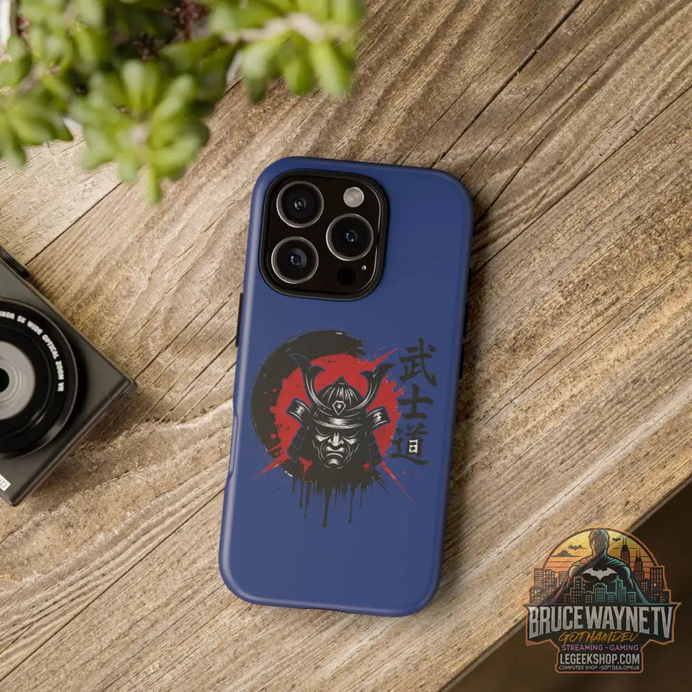 📱 samurai phone case Bleue foncé – coque renforcée iPhone 📱 - Phone Case