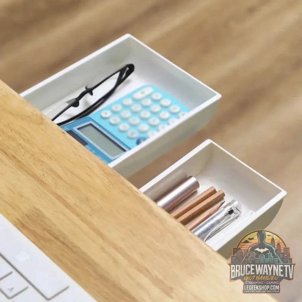 🖇️ Boîte de Rangement Cachée pour Bureau – Tiroir Auto-Adhésif Discret | Organisateur Plastique - Legeekshop