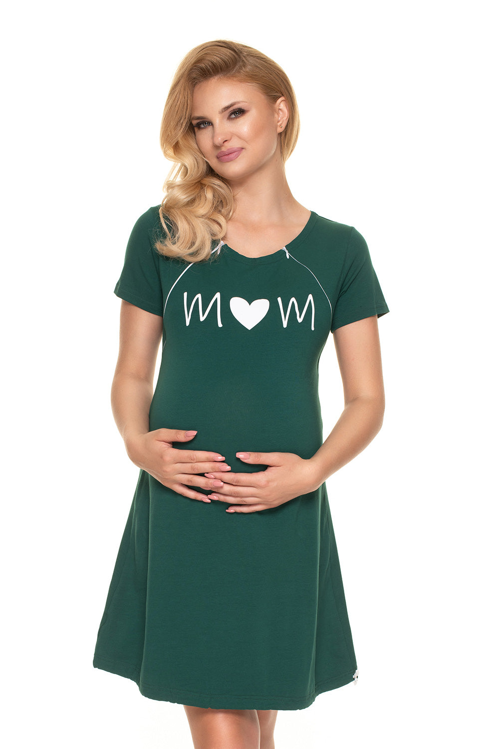 Chemise de nuit de grossesse femme PeeKaBoo — vert