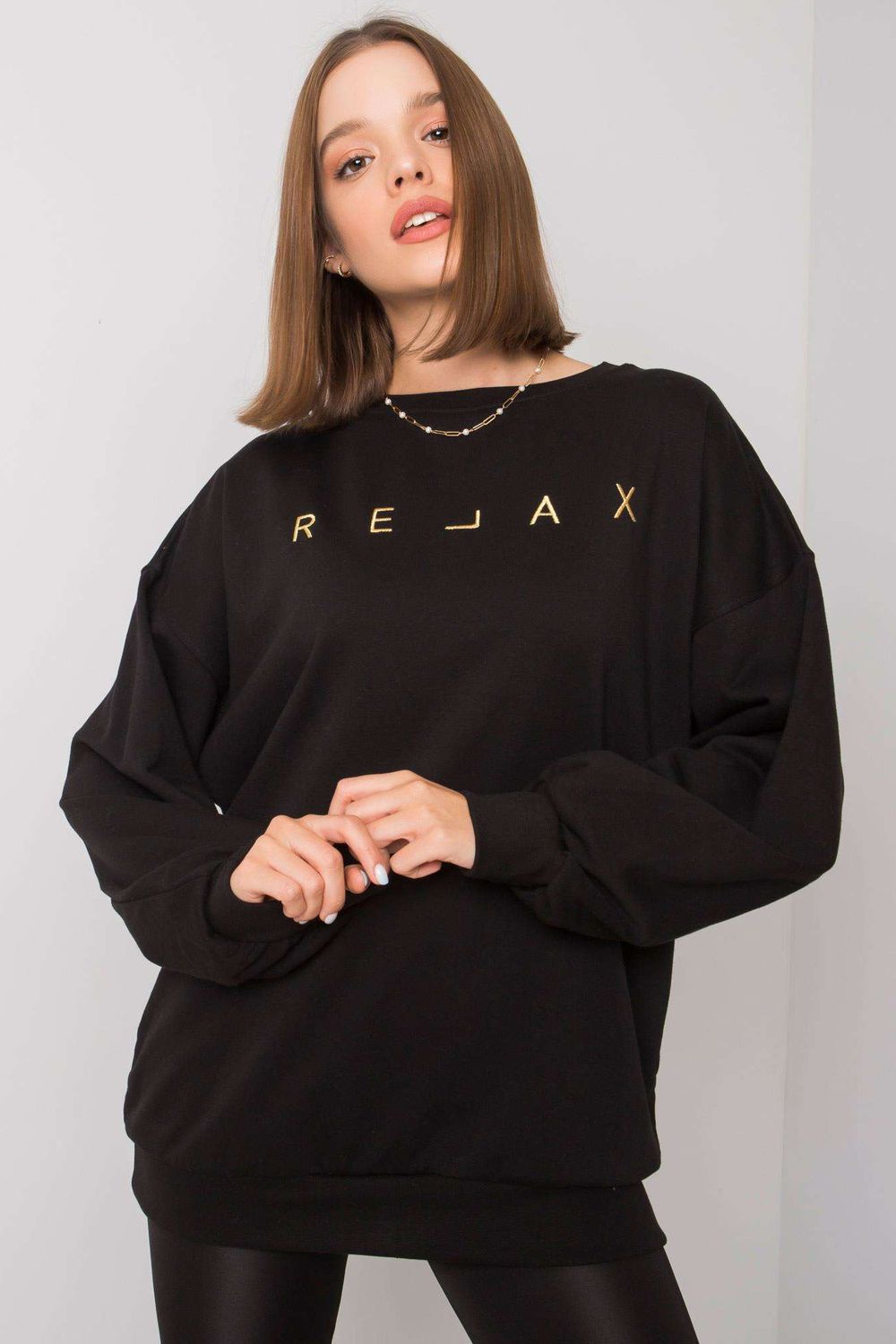T-shirt femme Ex Moda Sweatshirt Sweatshirt — noir