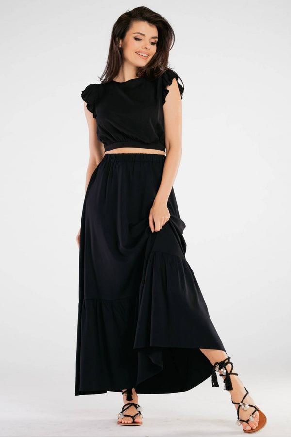 Jupe femme awama Longue Longue — noir