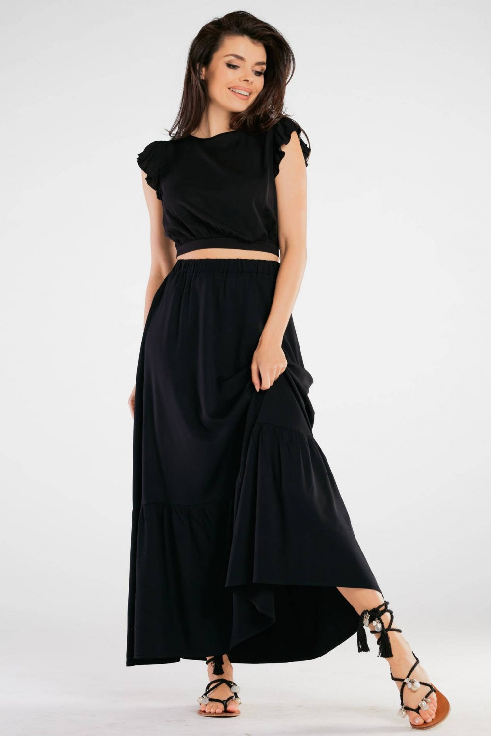 Jupe femme awama Longue Longue — noir