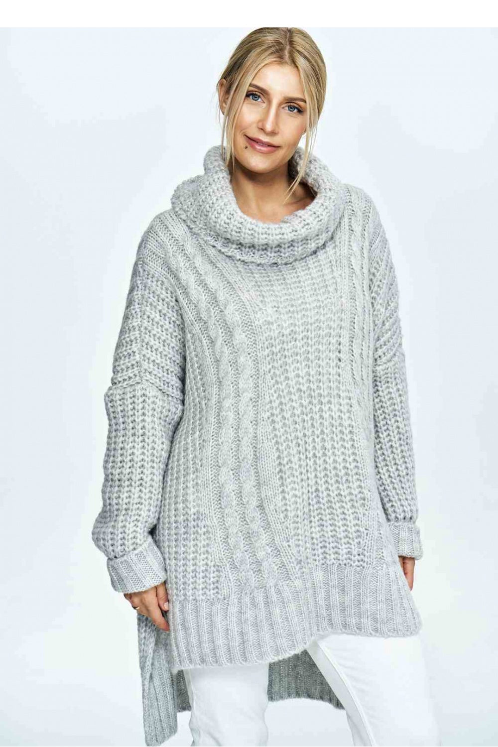 Pull femme Figl Col Roulé Col — gris