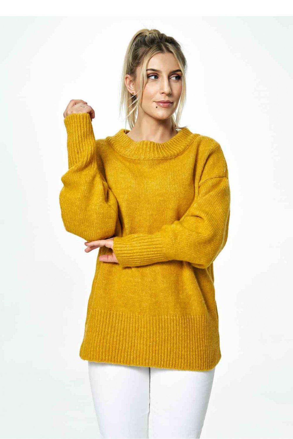 Pull femme Figl Chandail Chandail — jaune
