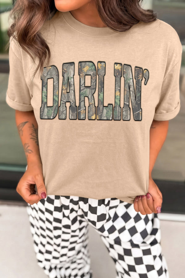 T-shirt femme camouflage