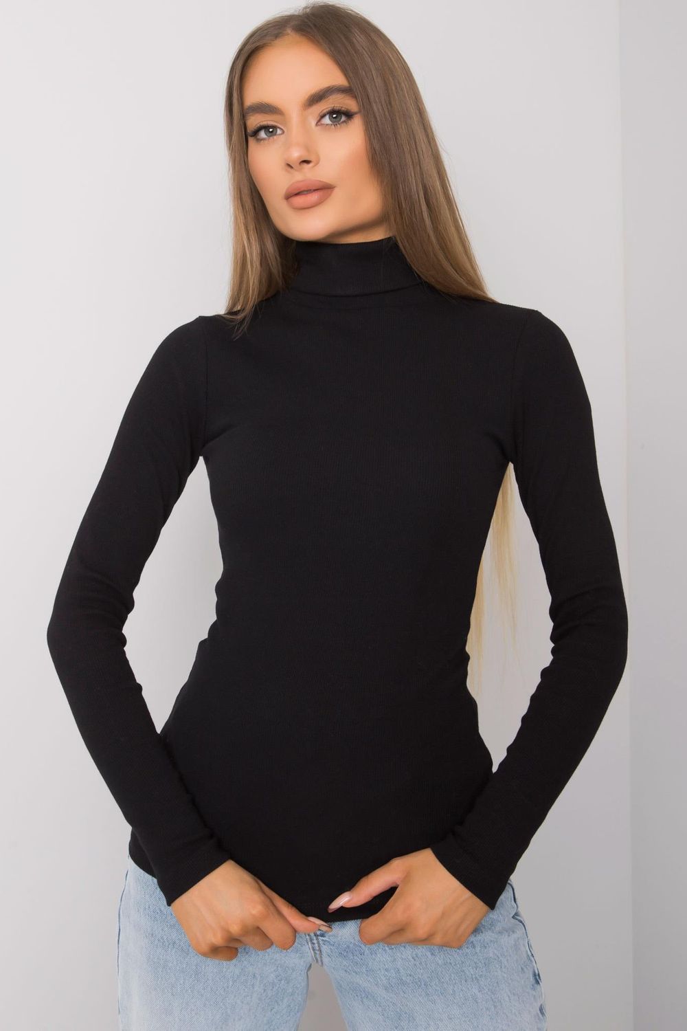Pull femme Rue Paris Col Roulé Col — noir
