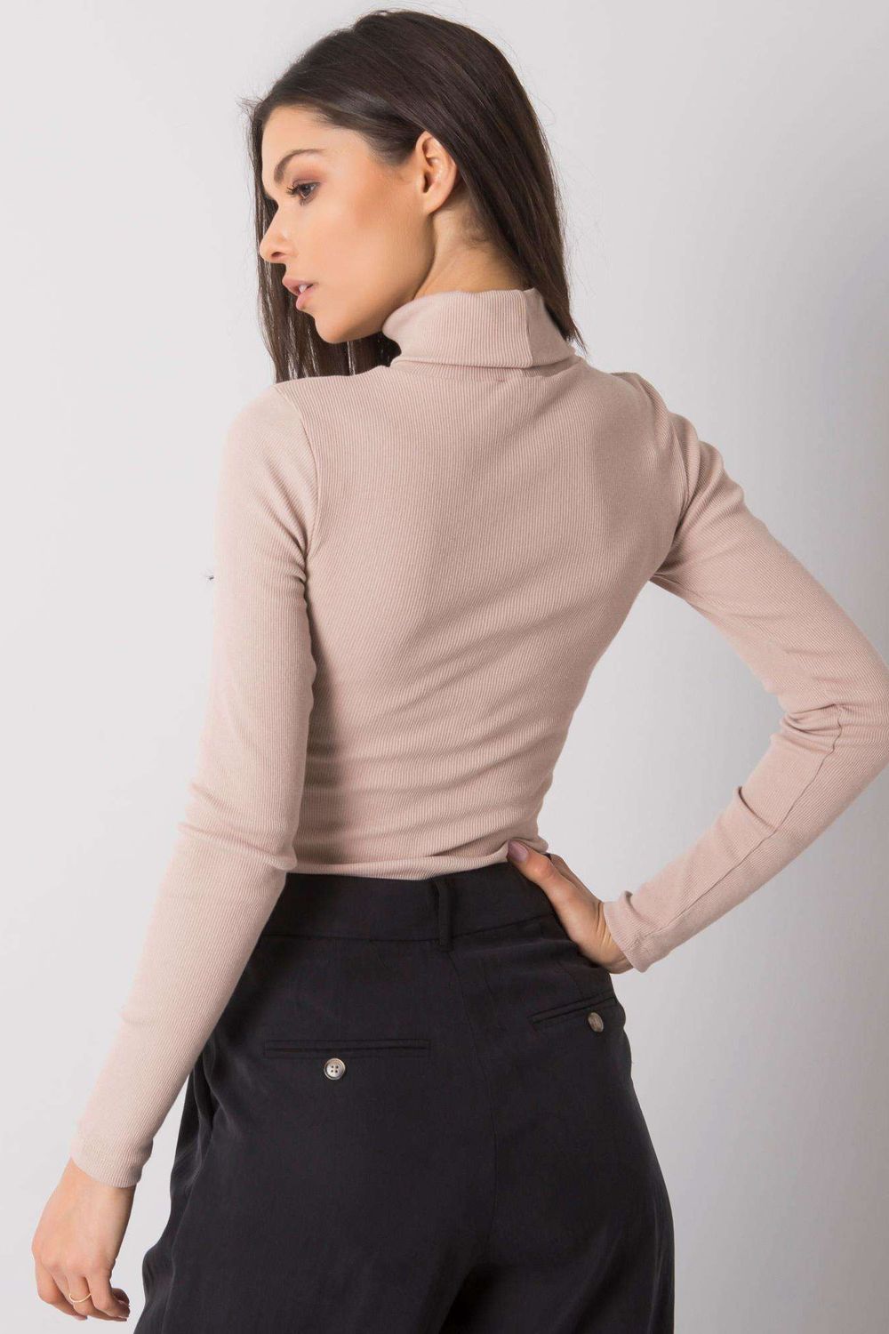 Pull femme Rue Paris Col Roulé Col — beige